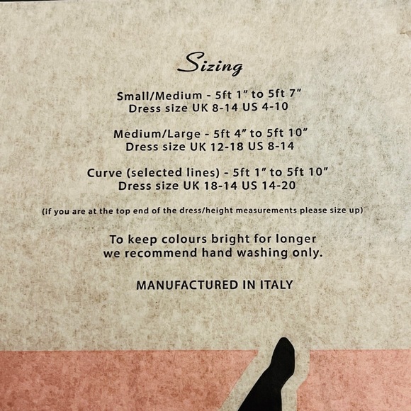 What Katie Did Champagne Tights with Latte Seam S/M. New In Package - Picture 7 of 8